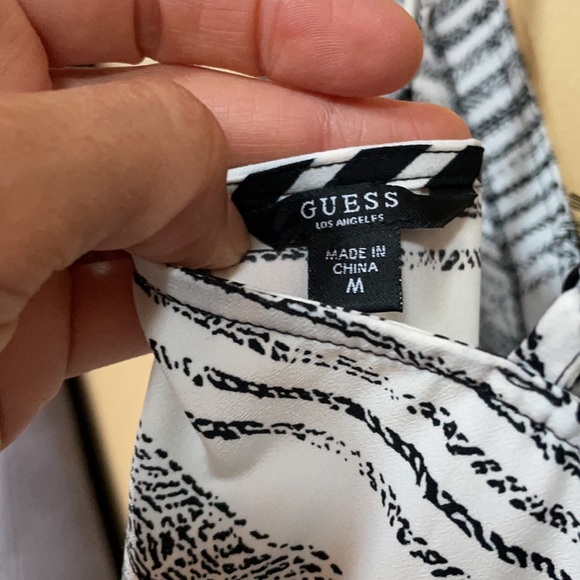 GUESS Black & White with Lace Summer Dress Size M - Picture 6 of 8